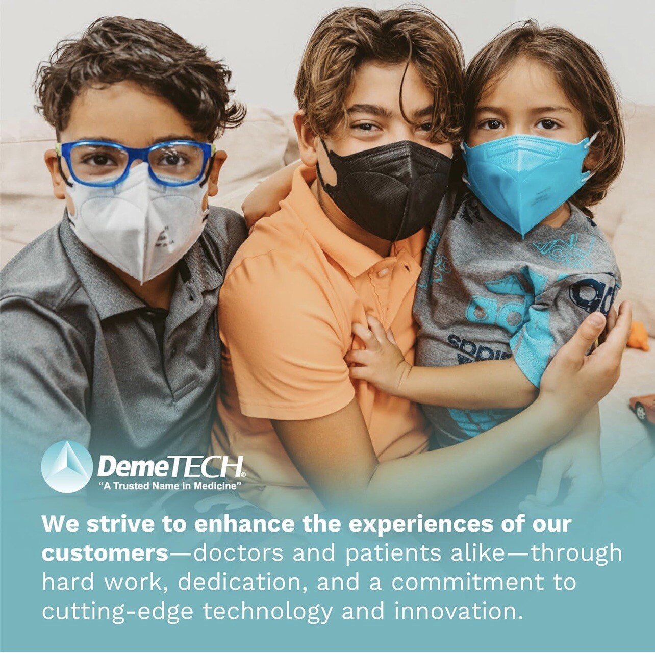 DEMETECH N95 Respirator Face Mask, NIOSH Approved, Made in the USA, Medium