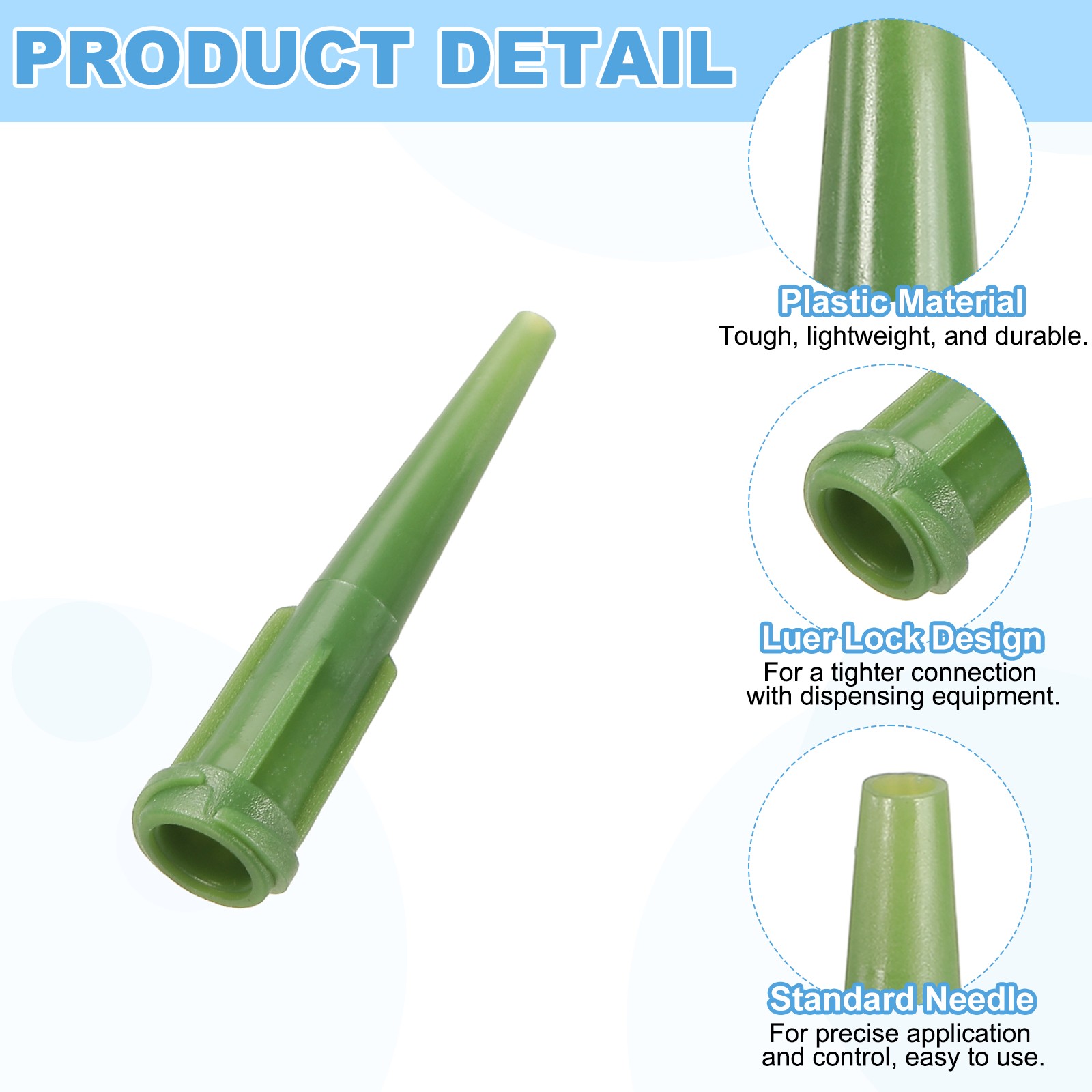 20pcs 14G 1.18″ Plastic Blunt Tip Tapered Dispensing Needle for Glue, Olive
