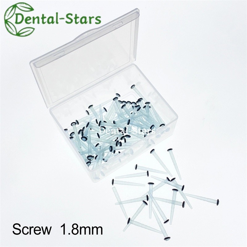 100Pcs Dental Endo Quartz Fiber Post Screw Teeth Restorative Posts 1.2mm-1.8mm