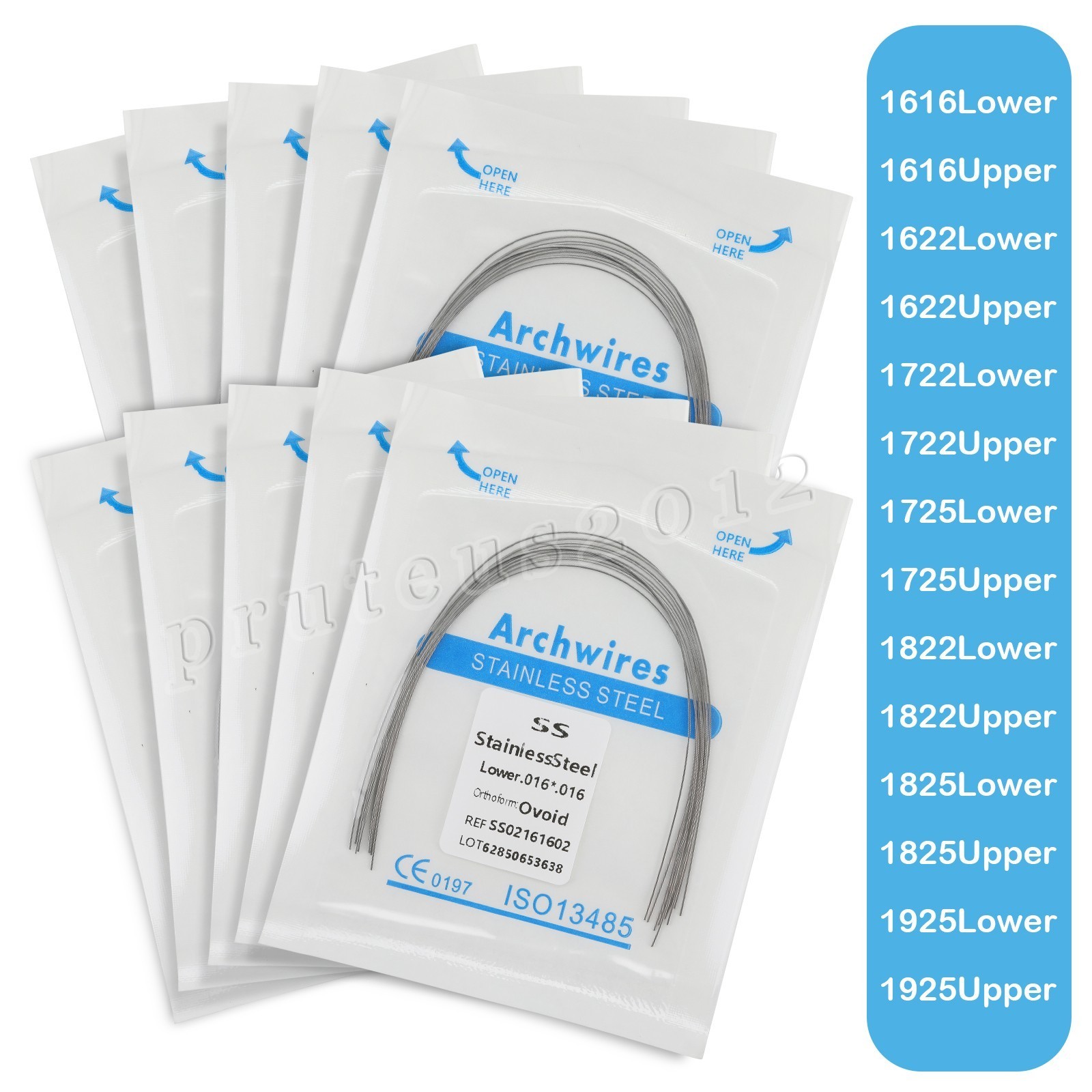 10 Packs Dental Ortho Round Arch Wire Stainless Steel Ovoid Form