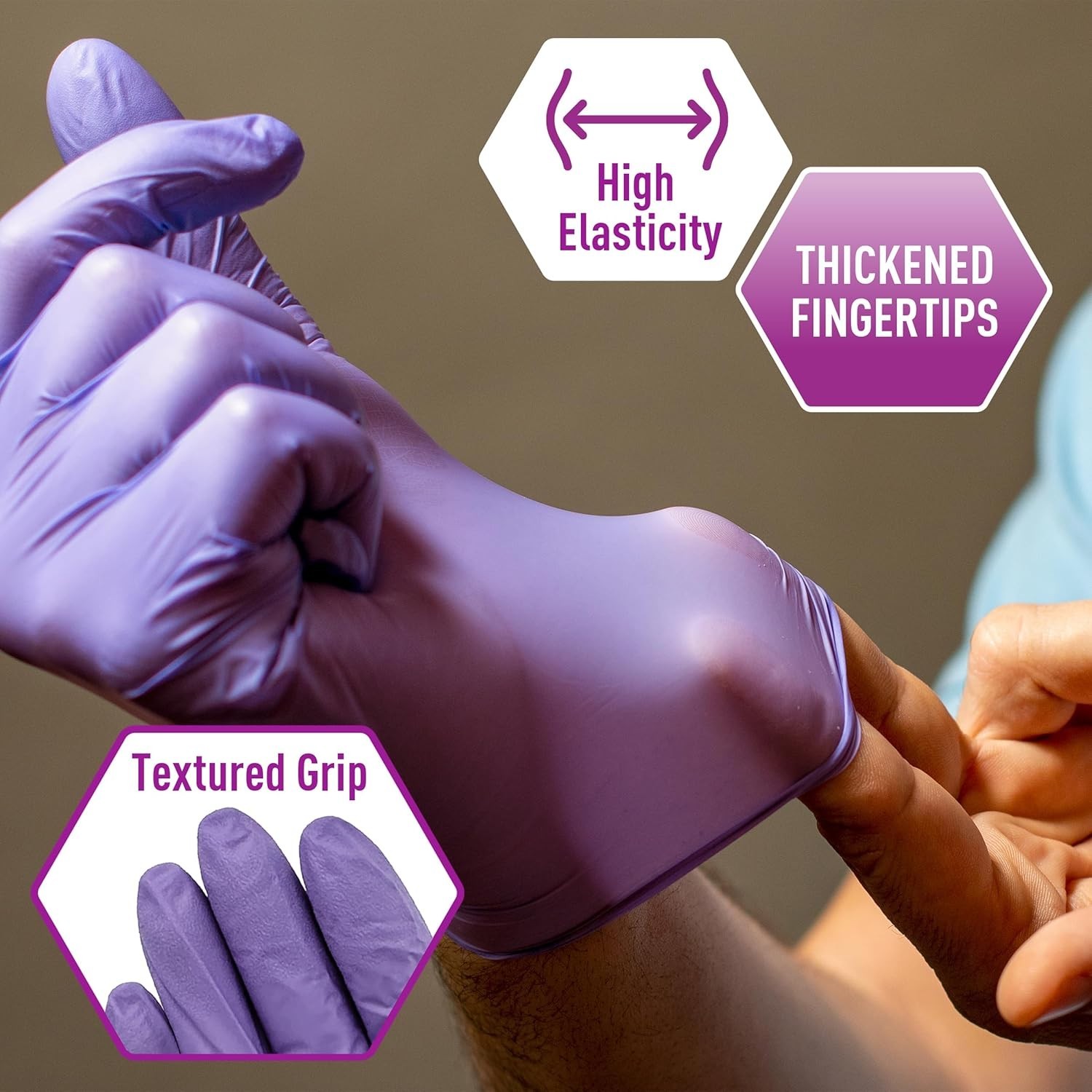 MedPride Nitrile Exam Gloves Medium Powder Free Iris Blue Box of 100 Disposable*
