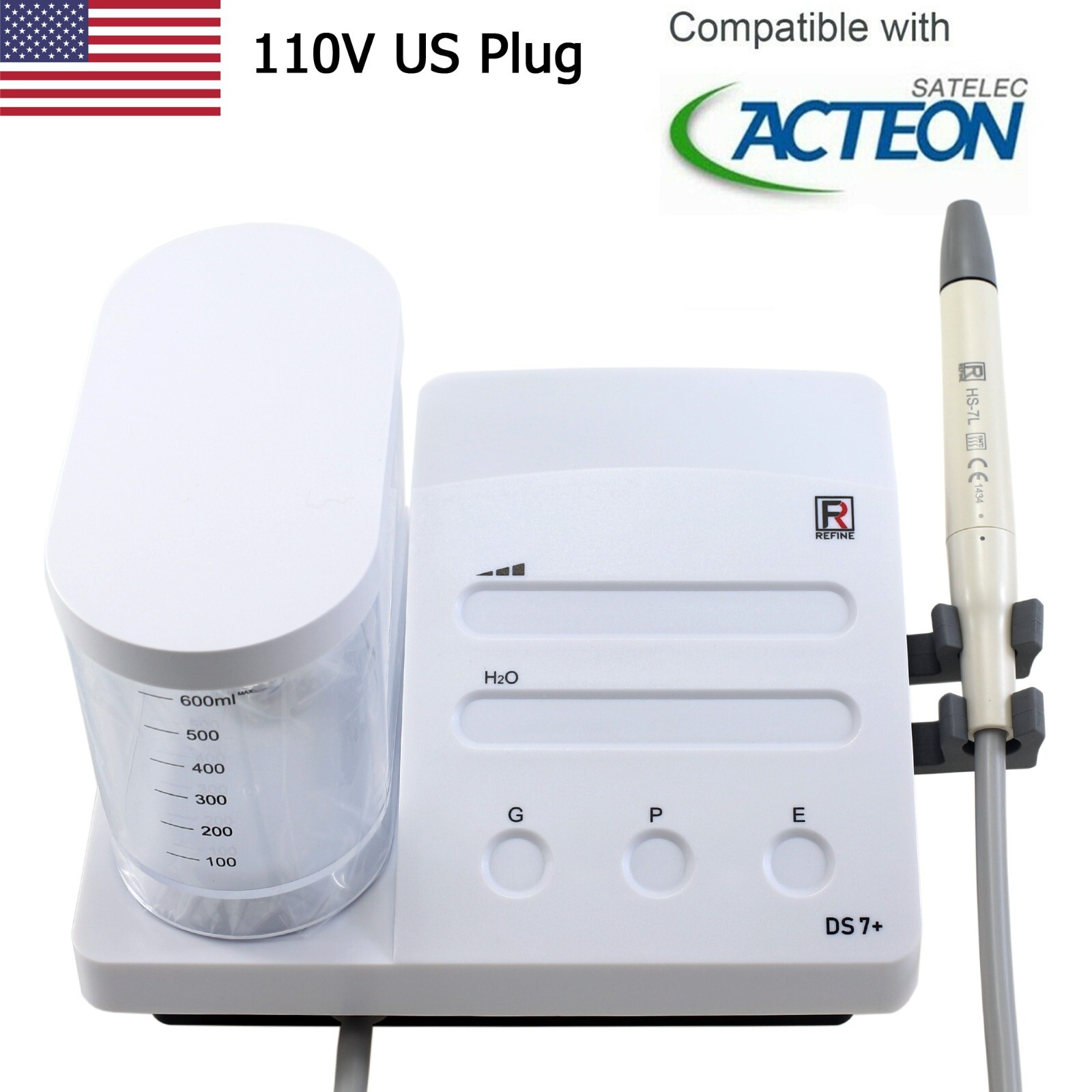 Dental Ultrasonic Piezo Scaler ACTEON Newtron P5 LED Handpiece Satelec Tips H3