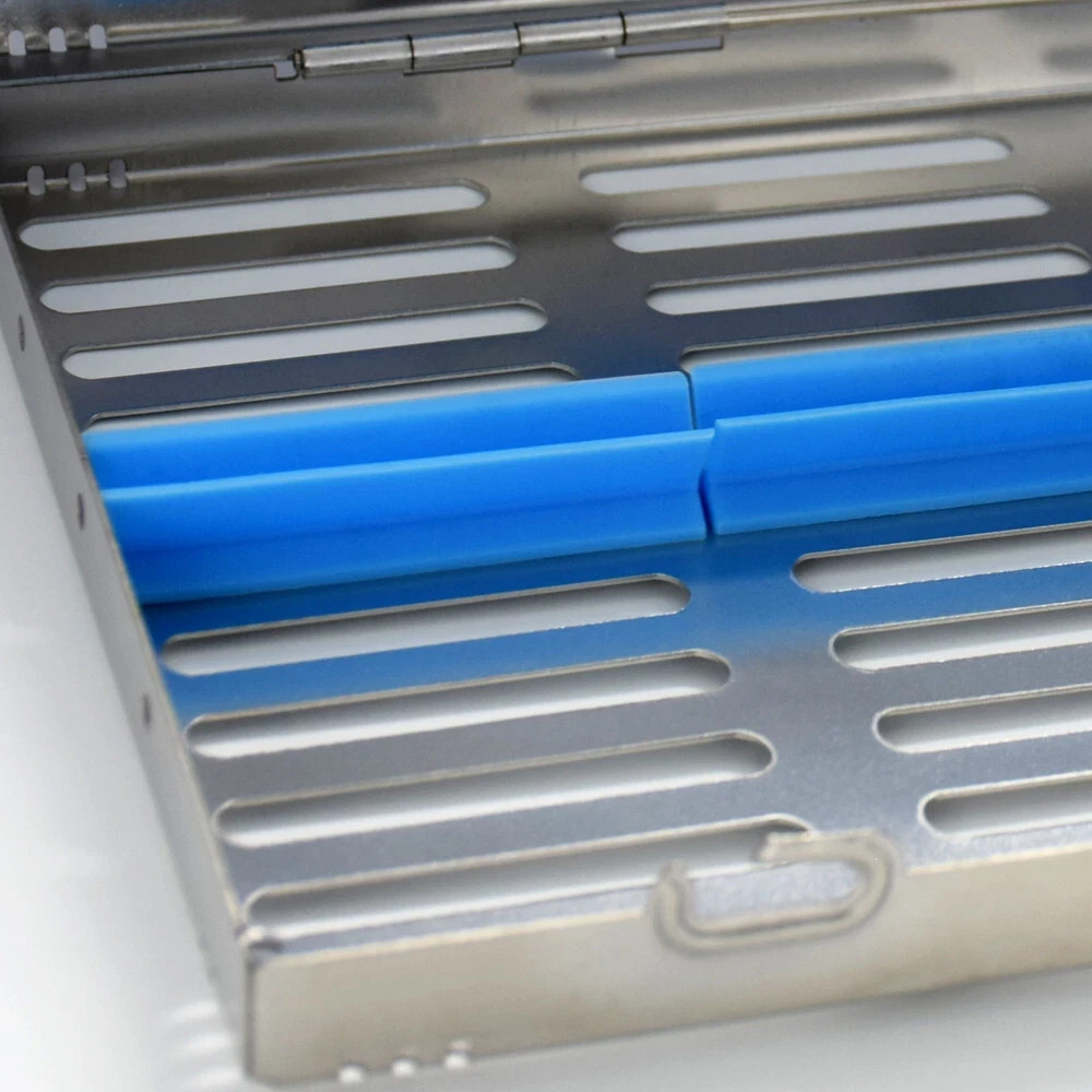 20Holes Dental Surgical Cassette Rack Tray Sterilization Holder Instruments Blue