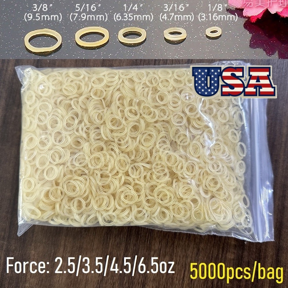 5000Pcs Dental Orthodontic Elastics Ligature Ties Rubber Bands Yellow Color