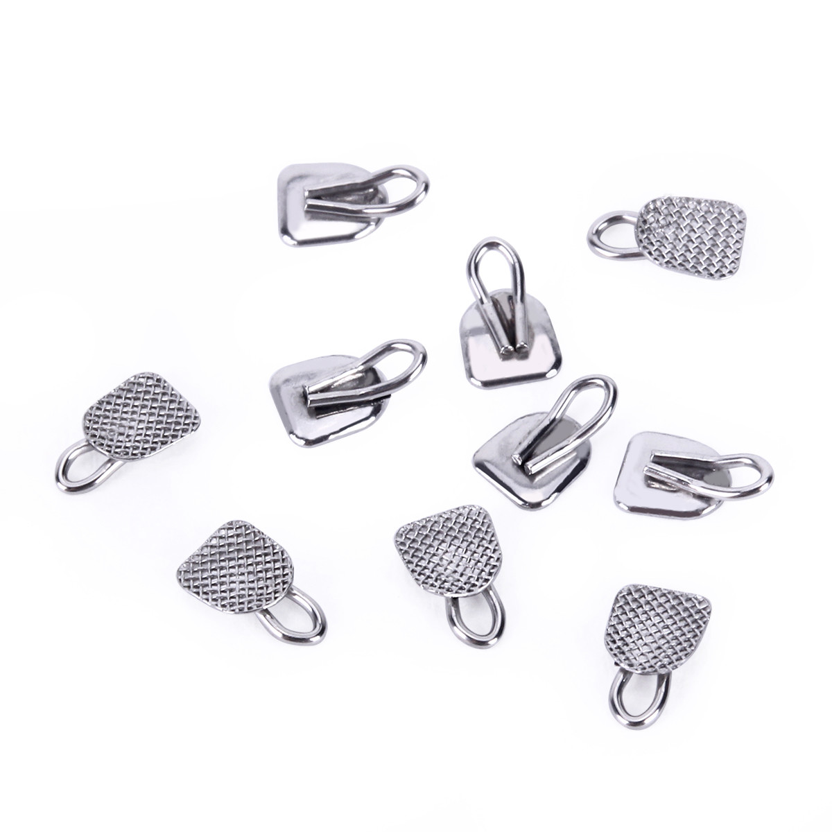 AZDENT Dental Orthodontic Lingual Buttons Bondable Round Base/ Button Chain