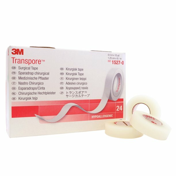 *24-Rolls * 3M Transpore Surgical Hypoallergenic Tape 0.5″ x 10 Yards 1527-0