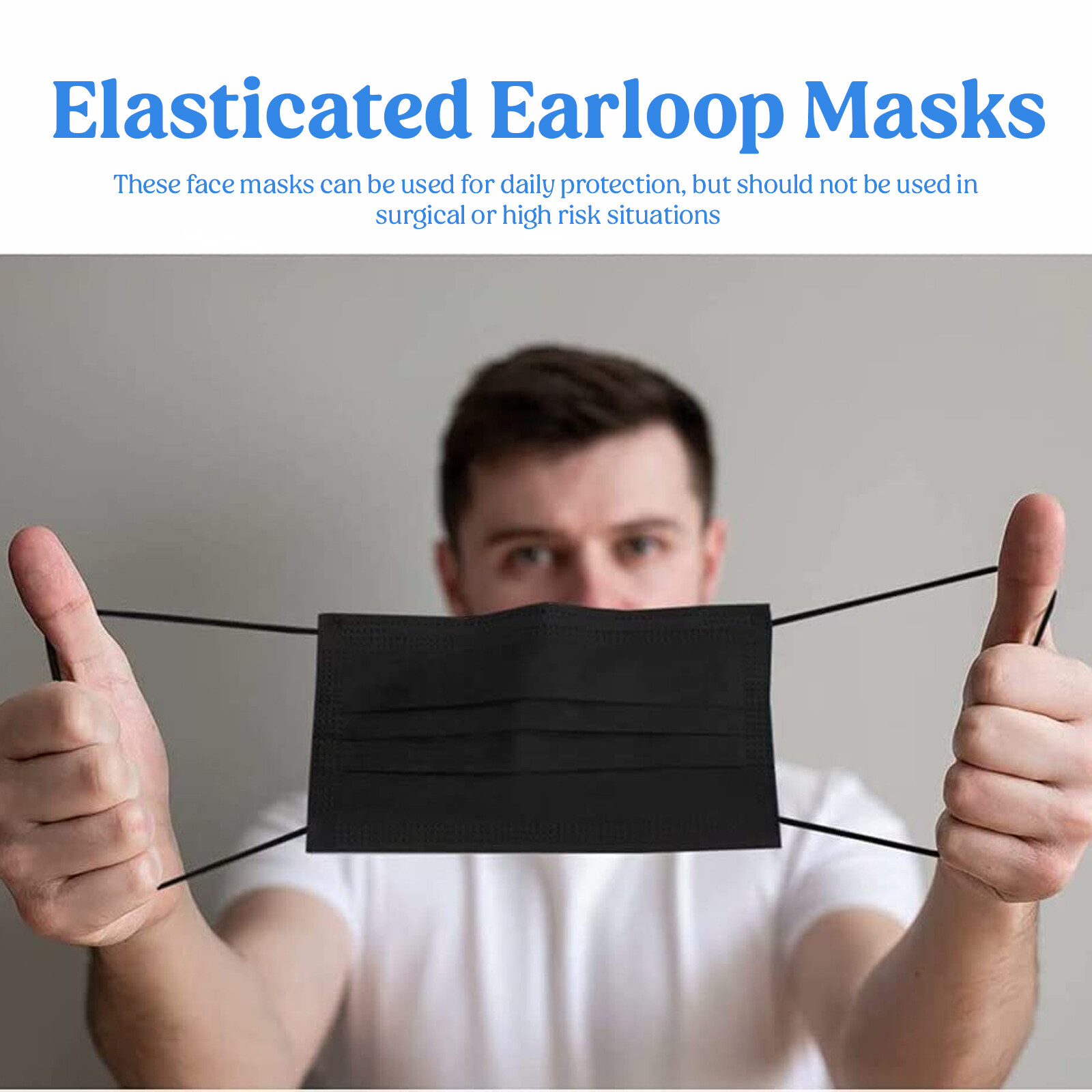 50/100/500 3 Layer Ear loop Disposable Face Mask Mouth Cover & Nose Protection