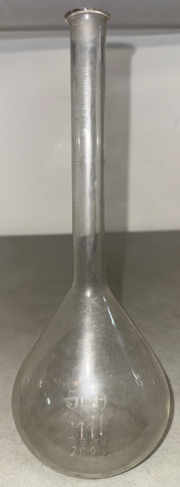 Vintage Glass 500mL ±0.20 Volumetric Flask