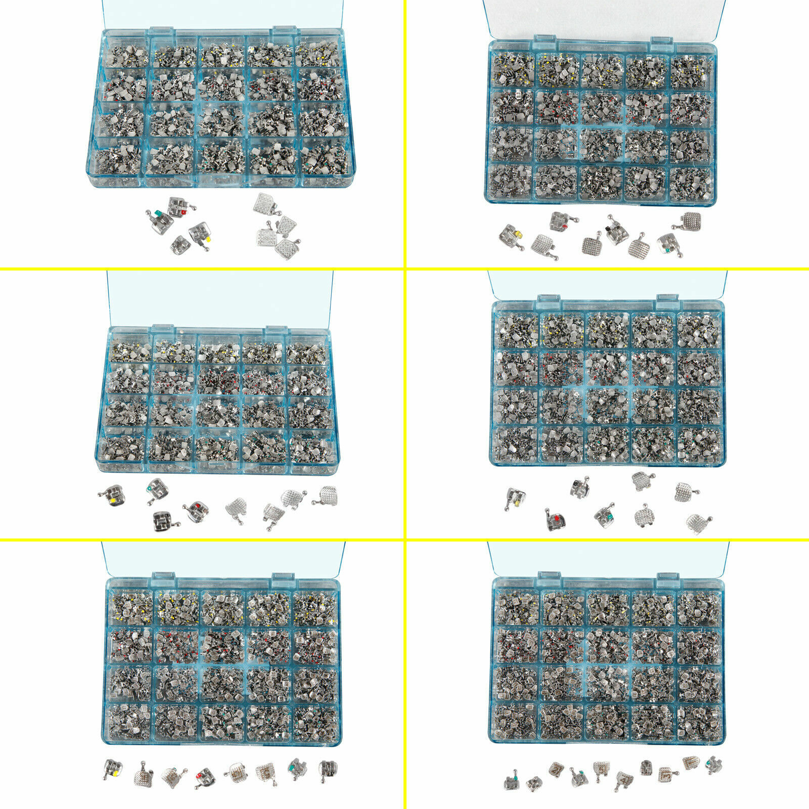 50 sets Dental Metal Orthodontic Bracket Brace MINI 022 345 Hooks Roth/ MBT