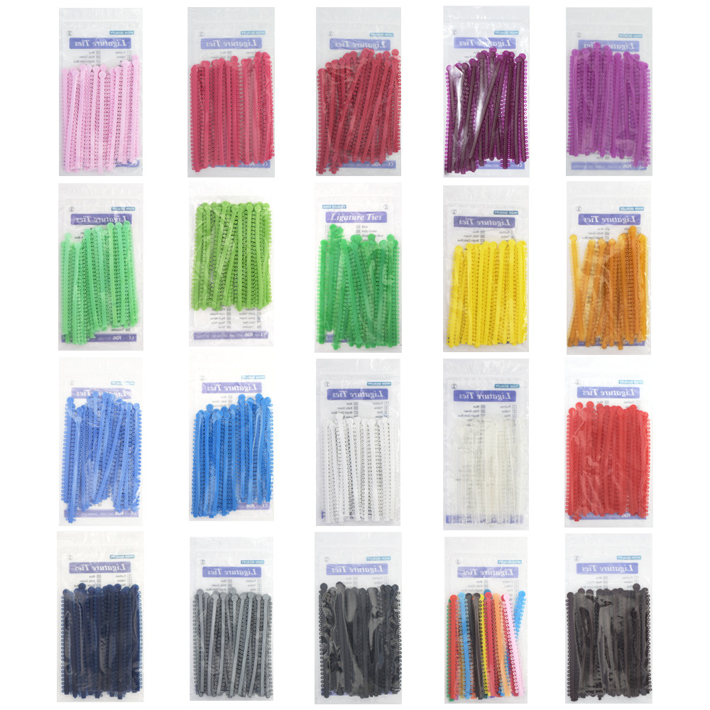 1000Pcs Dental Orthodontic Ligature Ties Elastic Rubber Bands & Brackets Brace