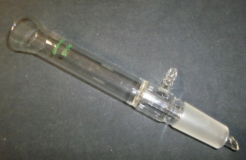 Chemglass 31mm ID Flange 24/40 Vacuum Filtration Adapter #3 Pluro Stopper, Chip