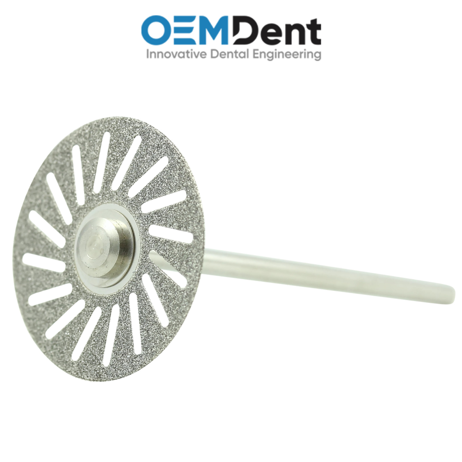 MDT Fine Grit Diamond Coated Double Sided Disc Ø22mm T0.3mm Riveted Mandrel