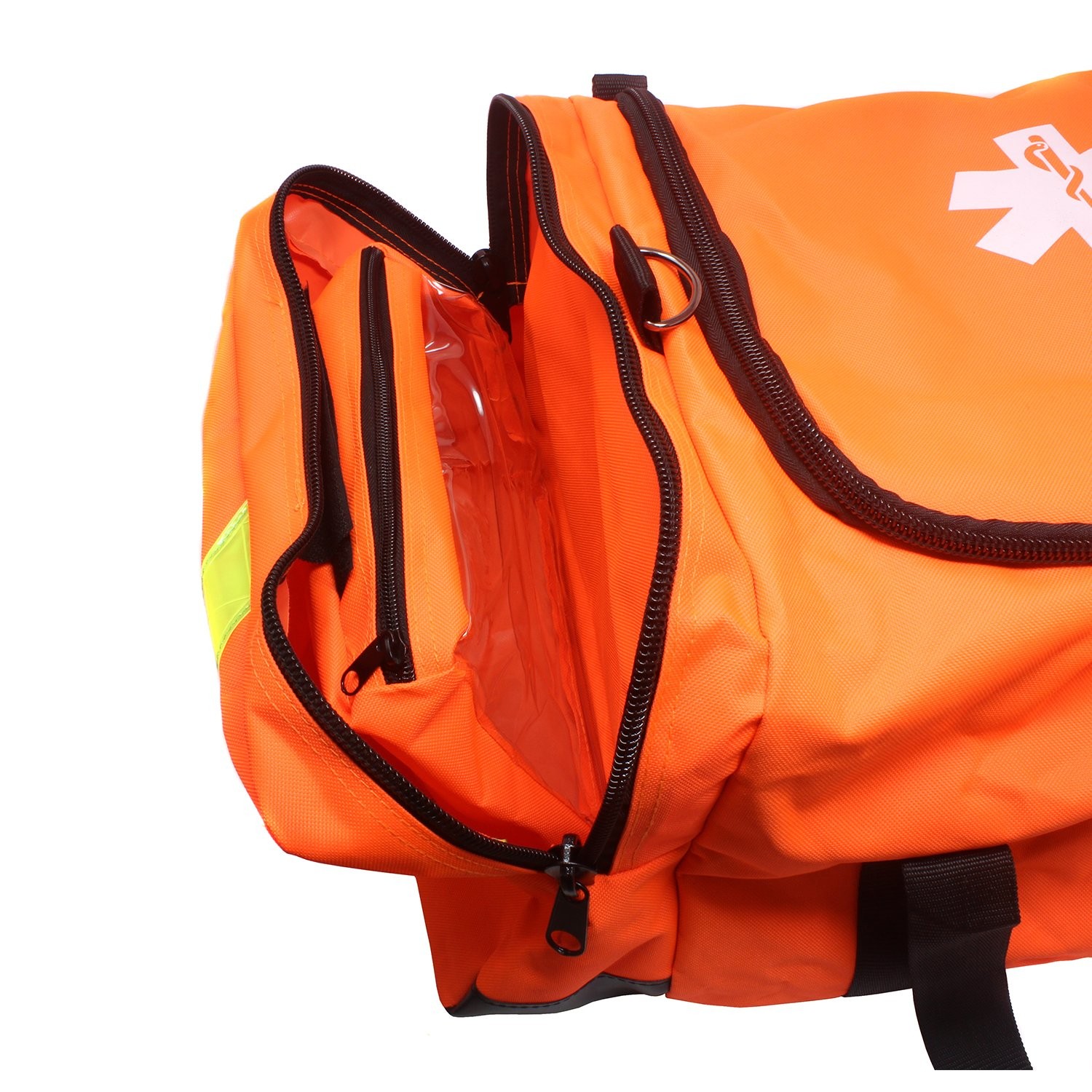 Ever Ready First Aid Large EMT Responder Trauma Bag 4 Piece Set, Orange