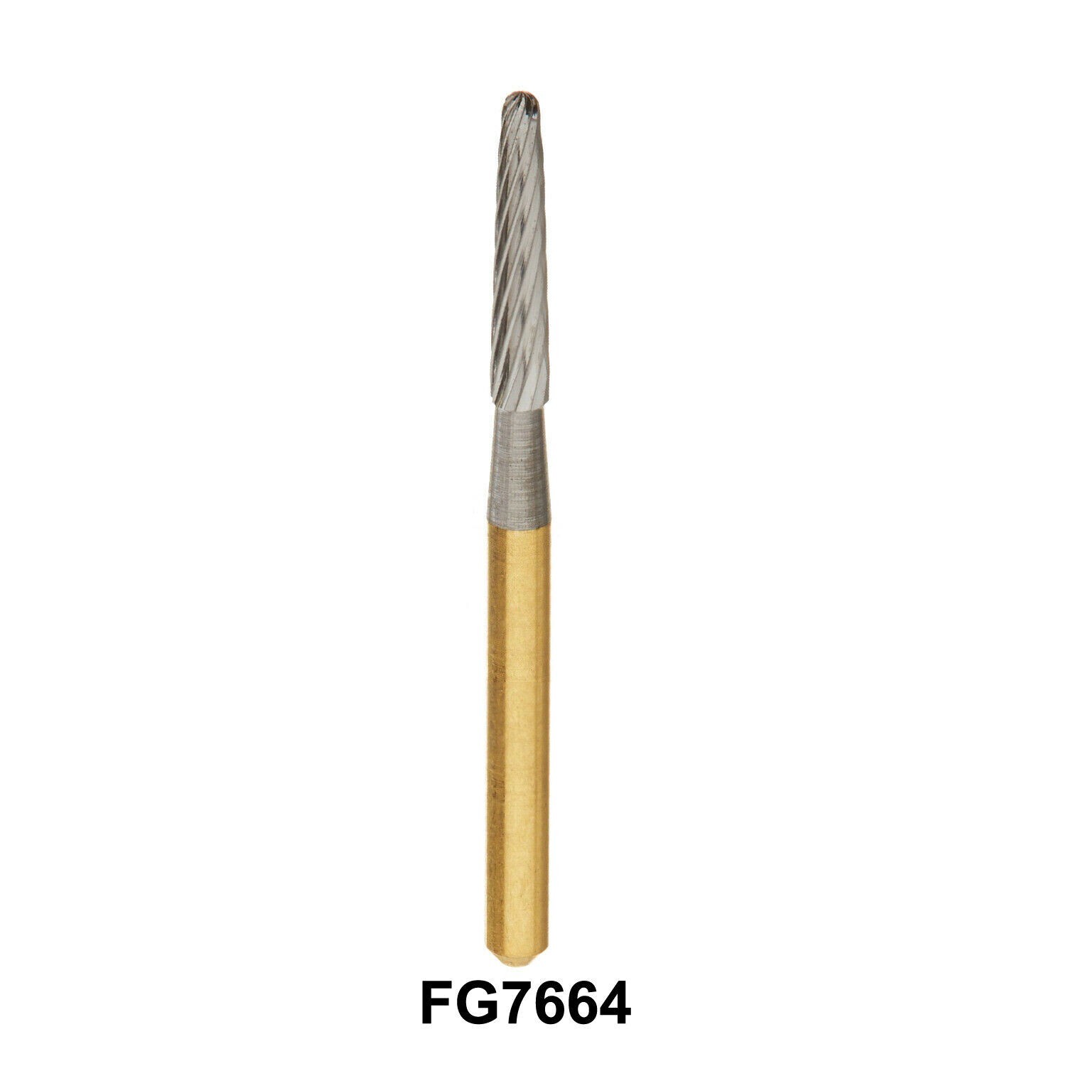 Dental Tungsten Carbide Steel Bur Trimming Finishing Extra Long Taper FG 7664