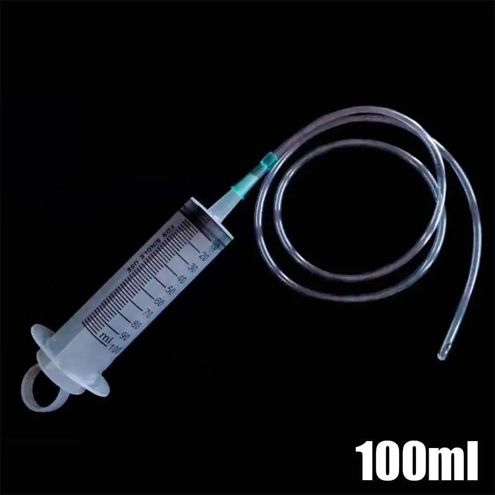 100ml/550ml Large Capacity Syringe Reusable Pump Measuring with 1m Tube Feeding