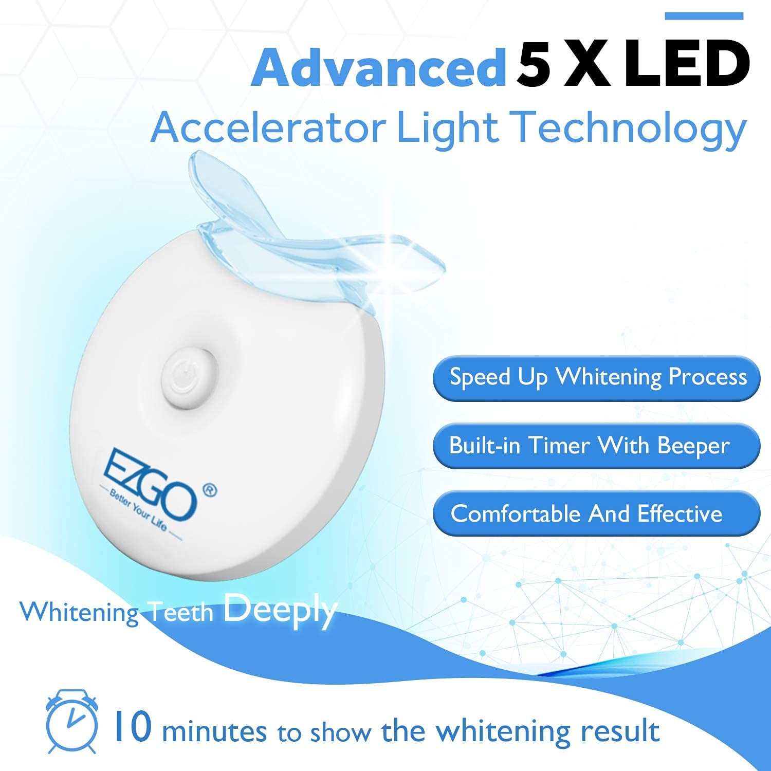 EZGO Teeth Whitening LED Accelerator Lights, 5 X 1 Count (Pack of 1)