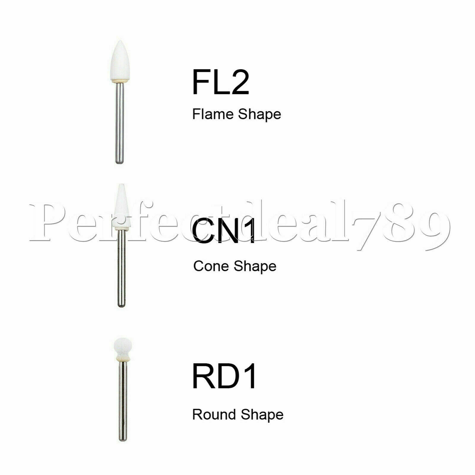 Shofu Dura-White Dental White Finishing Stones Flame Cone Shape FG Bur Arkansas