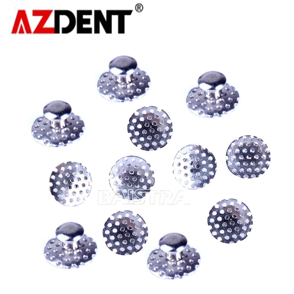 AZDENT Denal Orthodontic TOMY Round Perforated Hollow Lingual Buttons with Holes