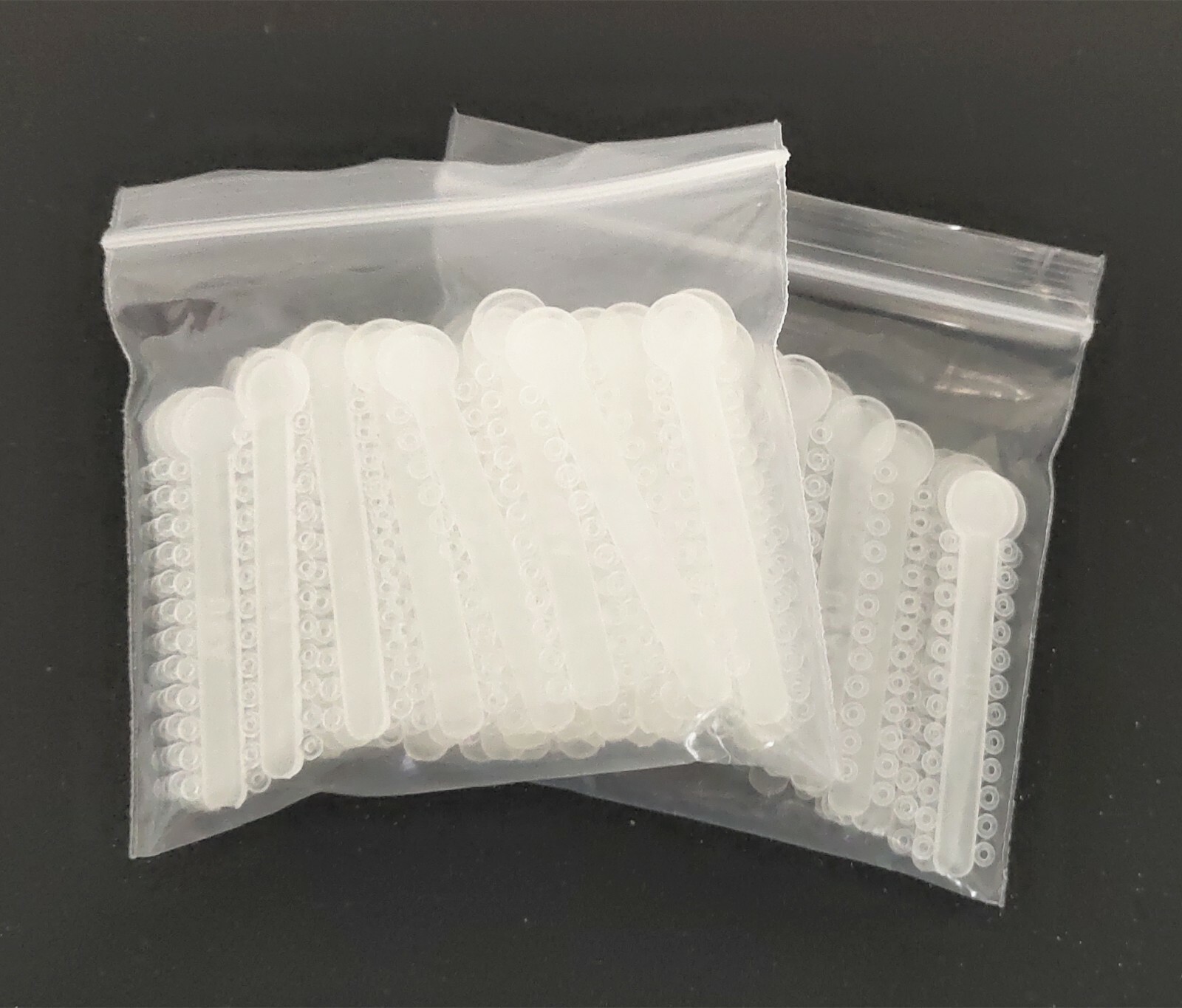 2 Packs Dental Clear Elastic Ligature Ties Rubber Bands Transparent 1008Pcs/Pack