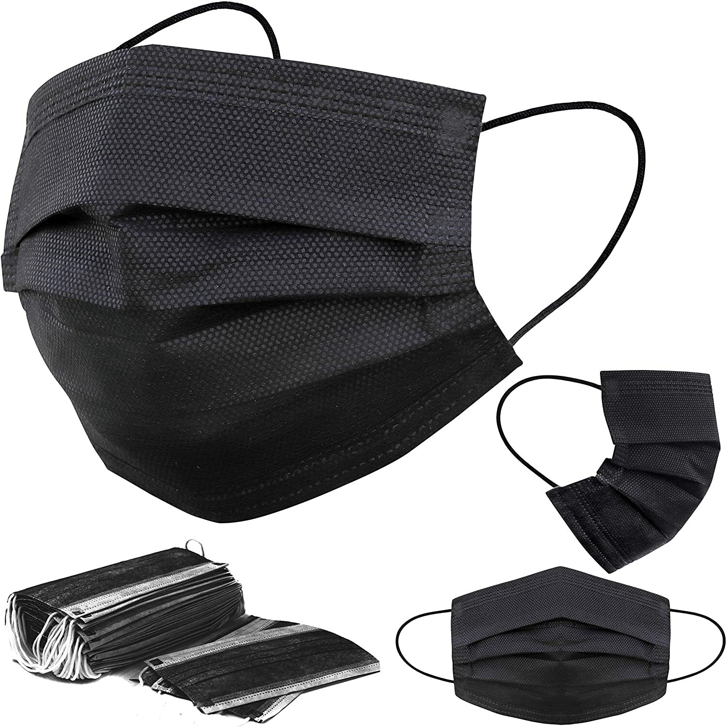 50/100/200 Pack Disposable Face Mask Ear loop Non Surgical Mouth Cover Masks
