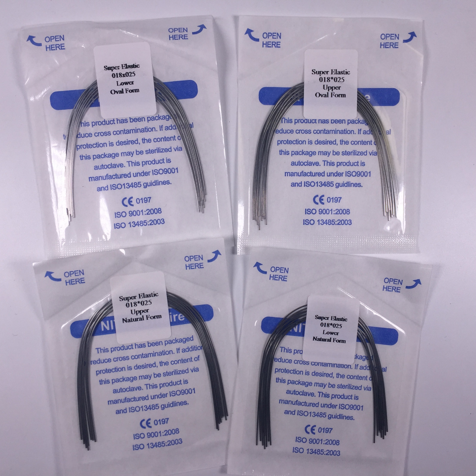 50Bags Dental Niti Super Elastic Arch Wires Rectangular Ortho Natural/Oval Form