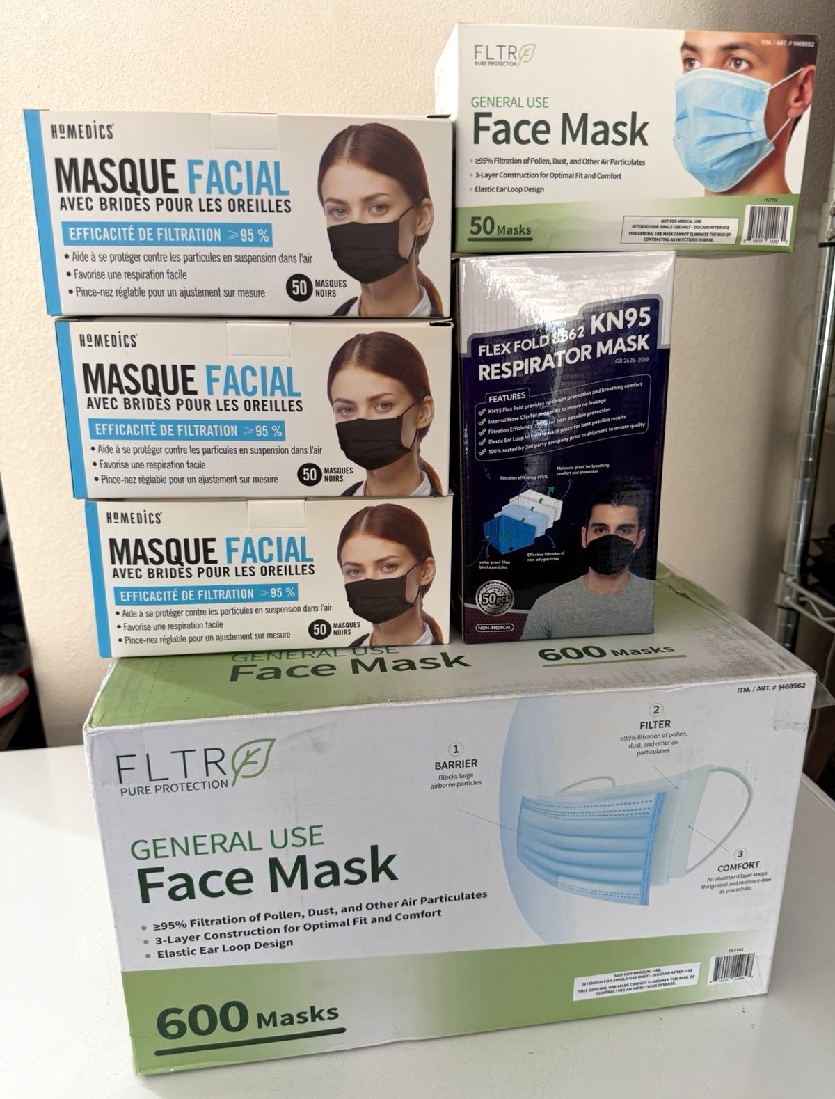 1000 Brand Face Mask Disposable General Use and KN95
