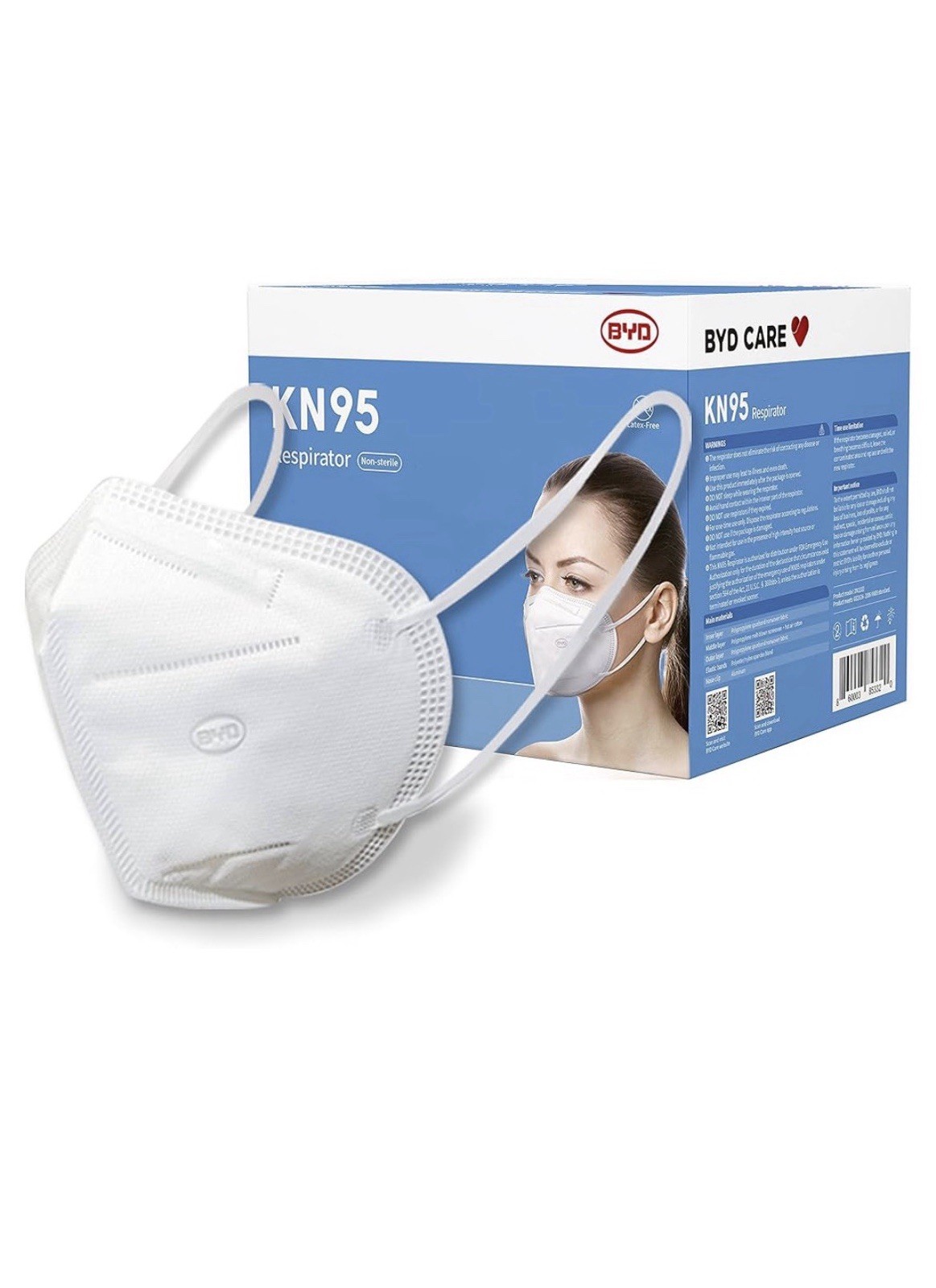 KN95 Respirator, 50 Pieces, Breathable & Comfortable Foldable Safety Mask