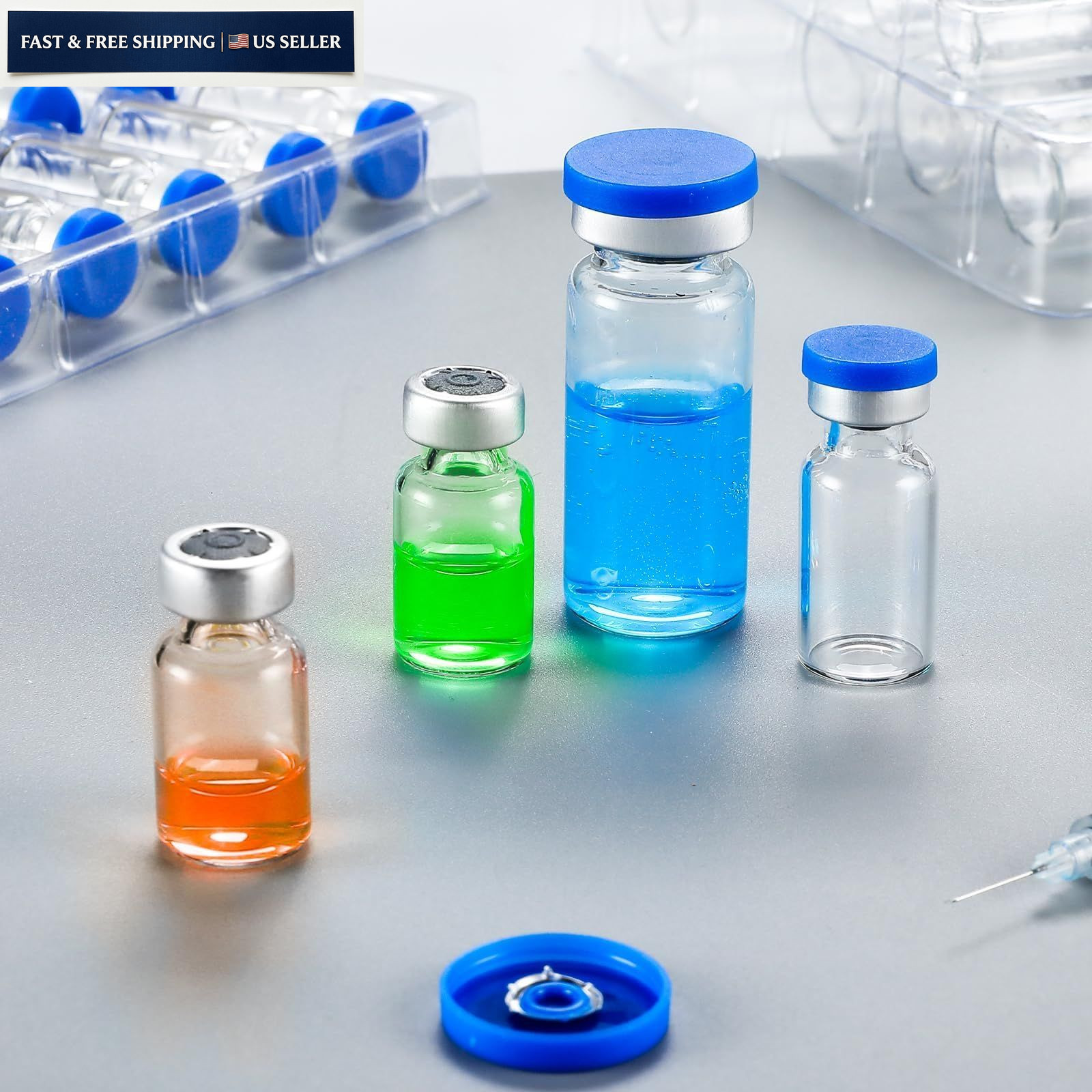 FURWEY 5ml Sterile Vials with Self Healing Injection Port and Sealing 5ML-36P