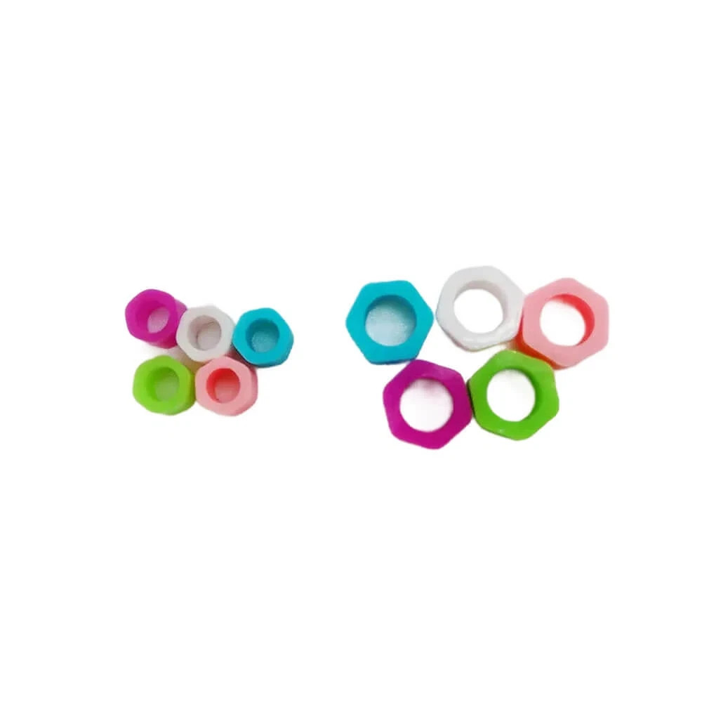 100 Pcs/Box Dental Mixed Color Code Ring Plain Color Instrument Large Size 1 Box