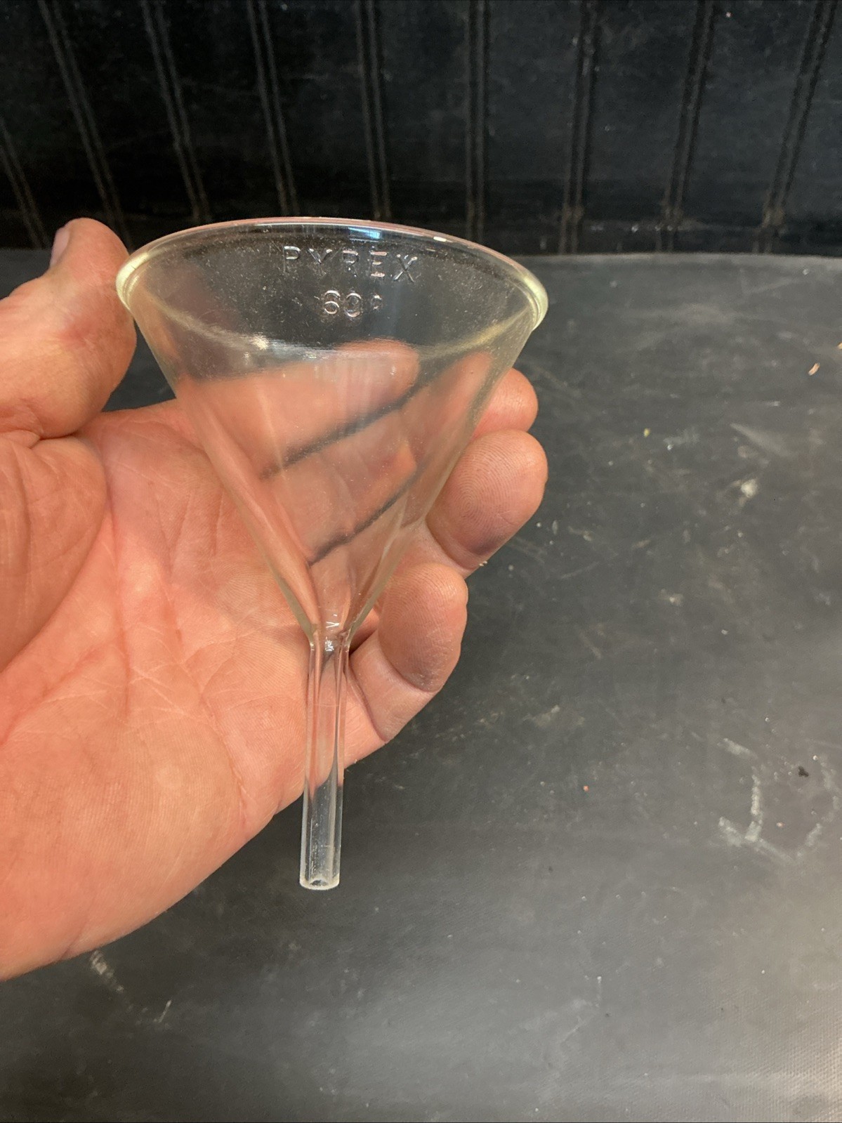 Glass 60 Angle Short Stem Filling Filtering Funnel Free Shipping