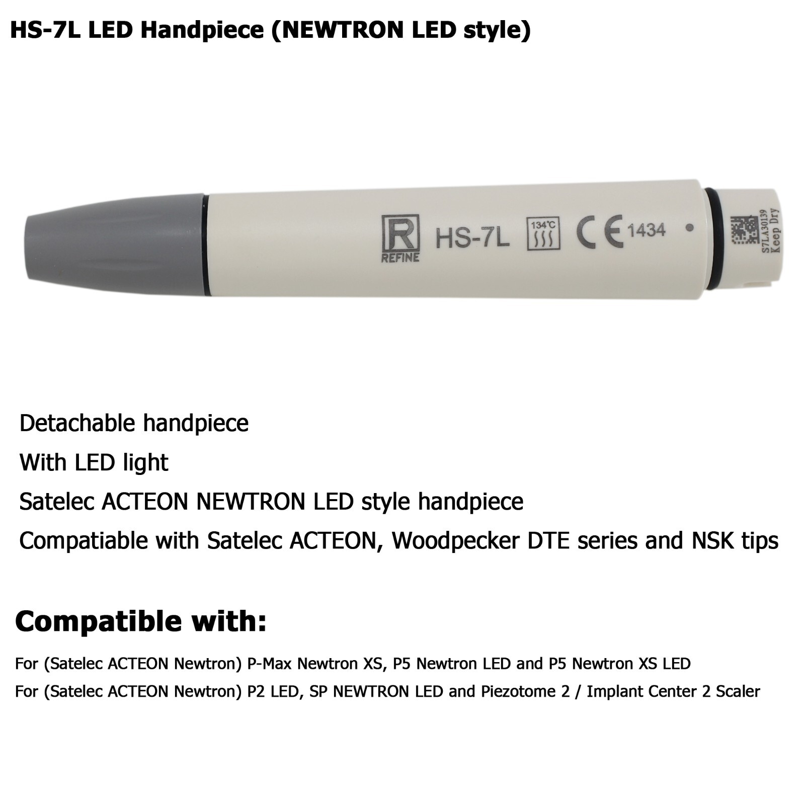 Dental Cavitron Ultrasonic Scaler LED Piezo Handpiece Automatic Water SATELEC