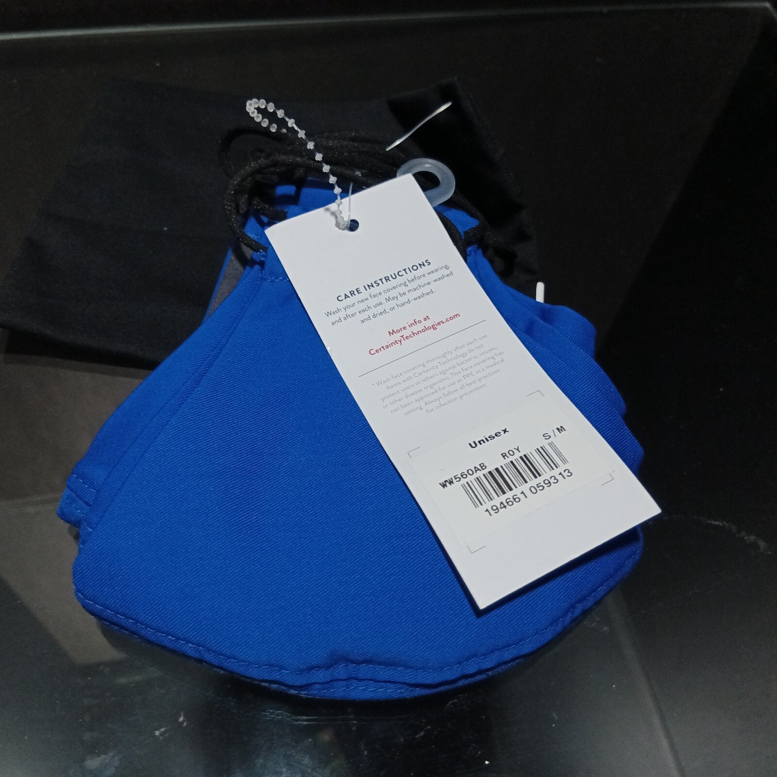 Reusable Face Masks 5 Pack Blue Triple Layer Washable Protective Masks Premium