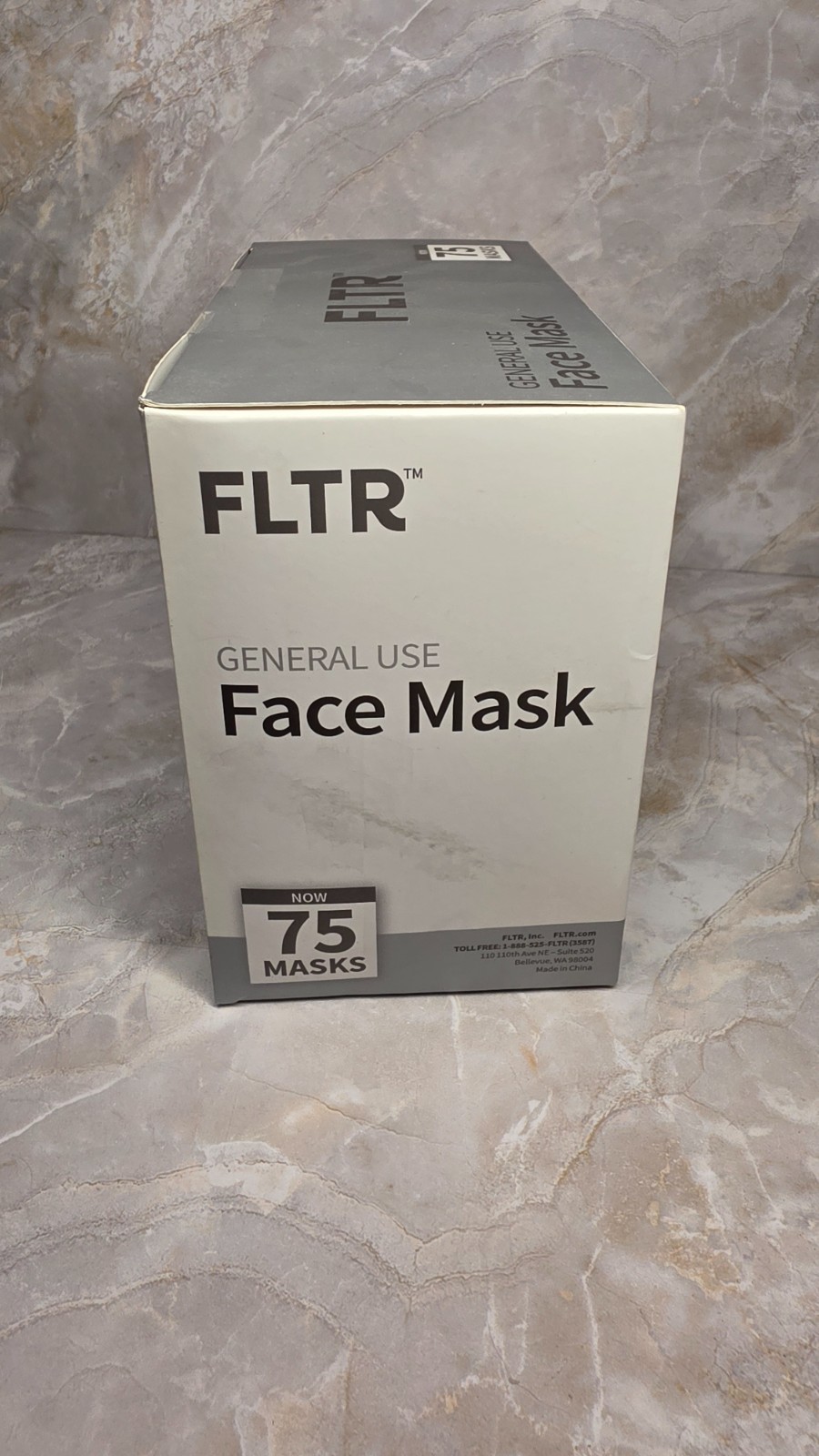 FLTR General Use Black Face Masks 75 Pack Sealed