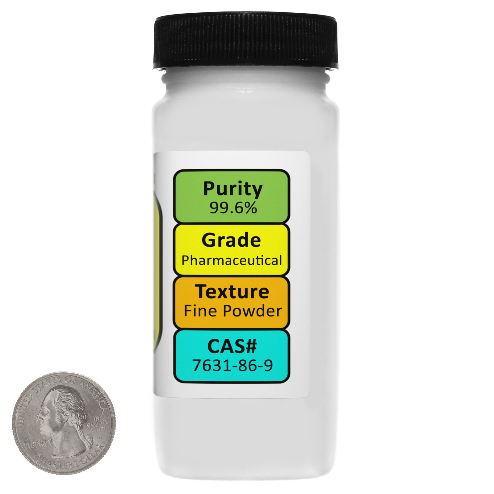 Silicon Dioxide [SiO2] 99.6% Pharmaceutical Grade Powder 4 Oz in a Bottle USA