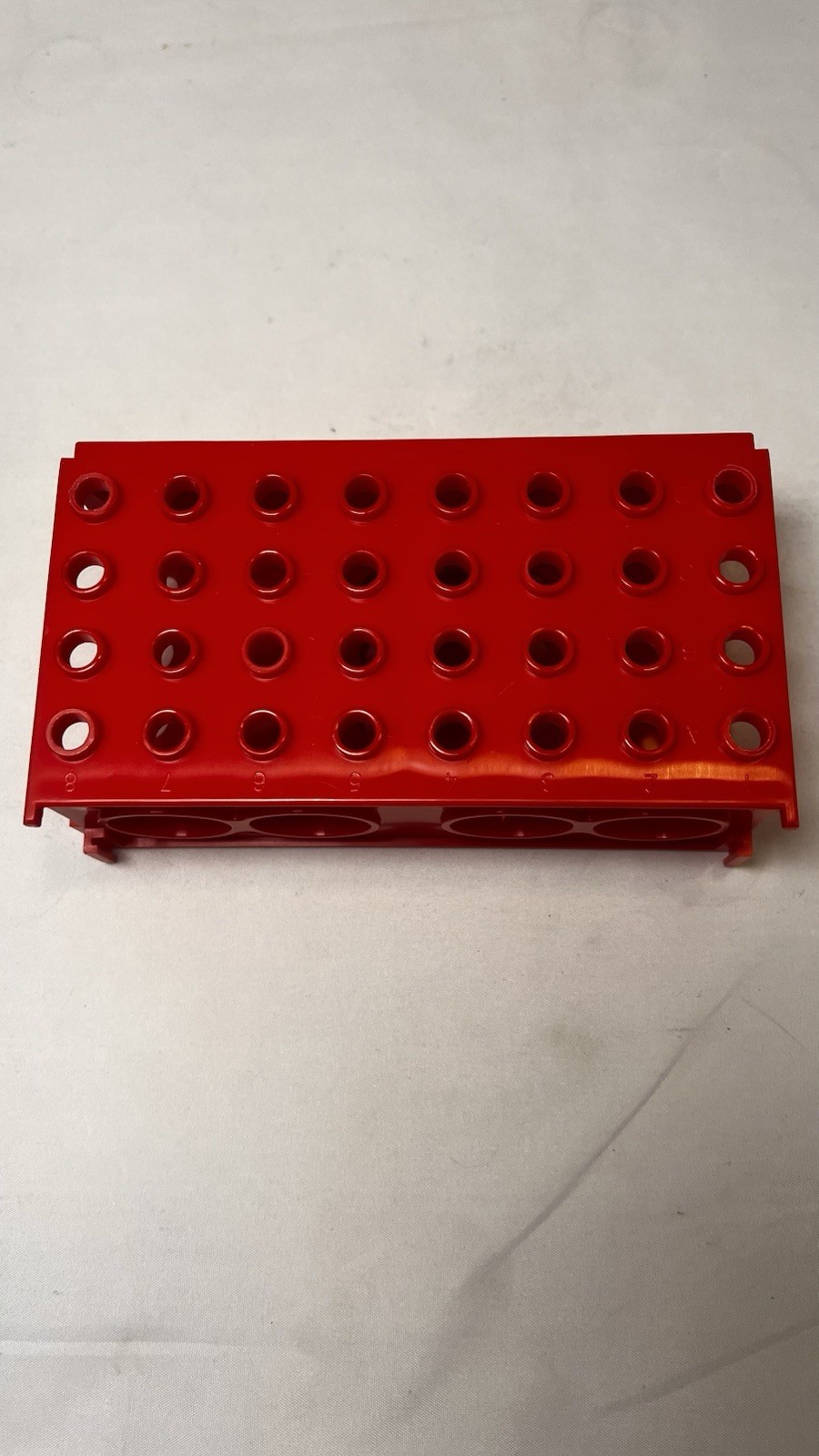 Lot of 8 Plastic Test Tube Racks Lab Holder Mixed Sizes Colors