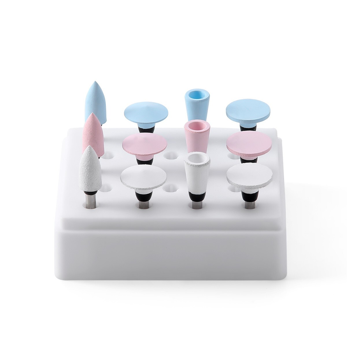 12Pcs Dental Silicone Aluminium Oxide Polishing Burs Disc Coarse/Medium/Fine RA