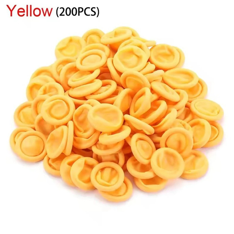 200pcs Multi-Color Disposable Latex Finger Cots Powder-Free Anti-Slip – NEW