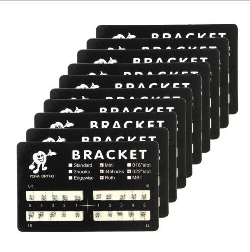 10 Packs Mini Dental Orthodontic Brackets Metal Braces Roth Slot.022 3-4-5 Hooks