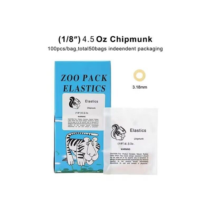 5Pcs Dental Ortho Elastics Rubber Bands Latex Braces 3.5oz 1/8 5000Pcs/Box