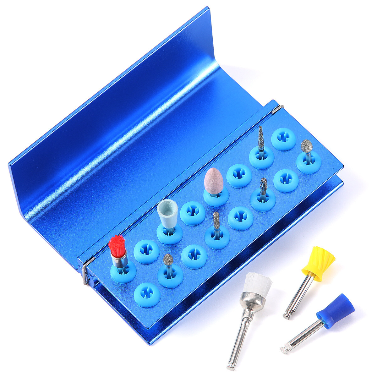 AZDENT Dental Burs Holder Block 10 Hole/16 Hole Silicon Cover FG RA Autoclavable