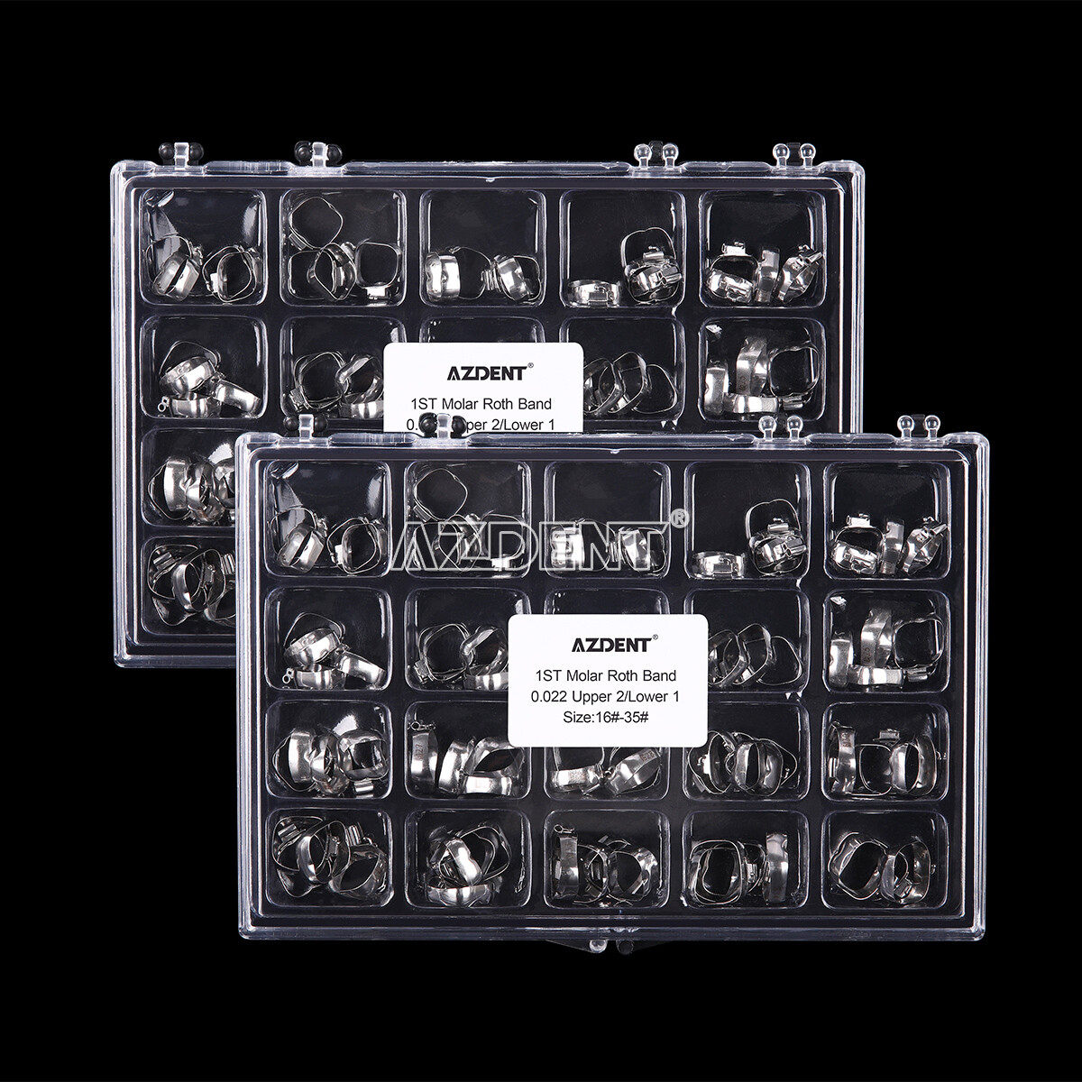 AZDENT Dental Orthodontic Bands w+ Buccal Tube 1st Molar Roth//MBT 022″ 16#-35#