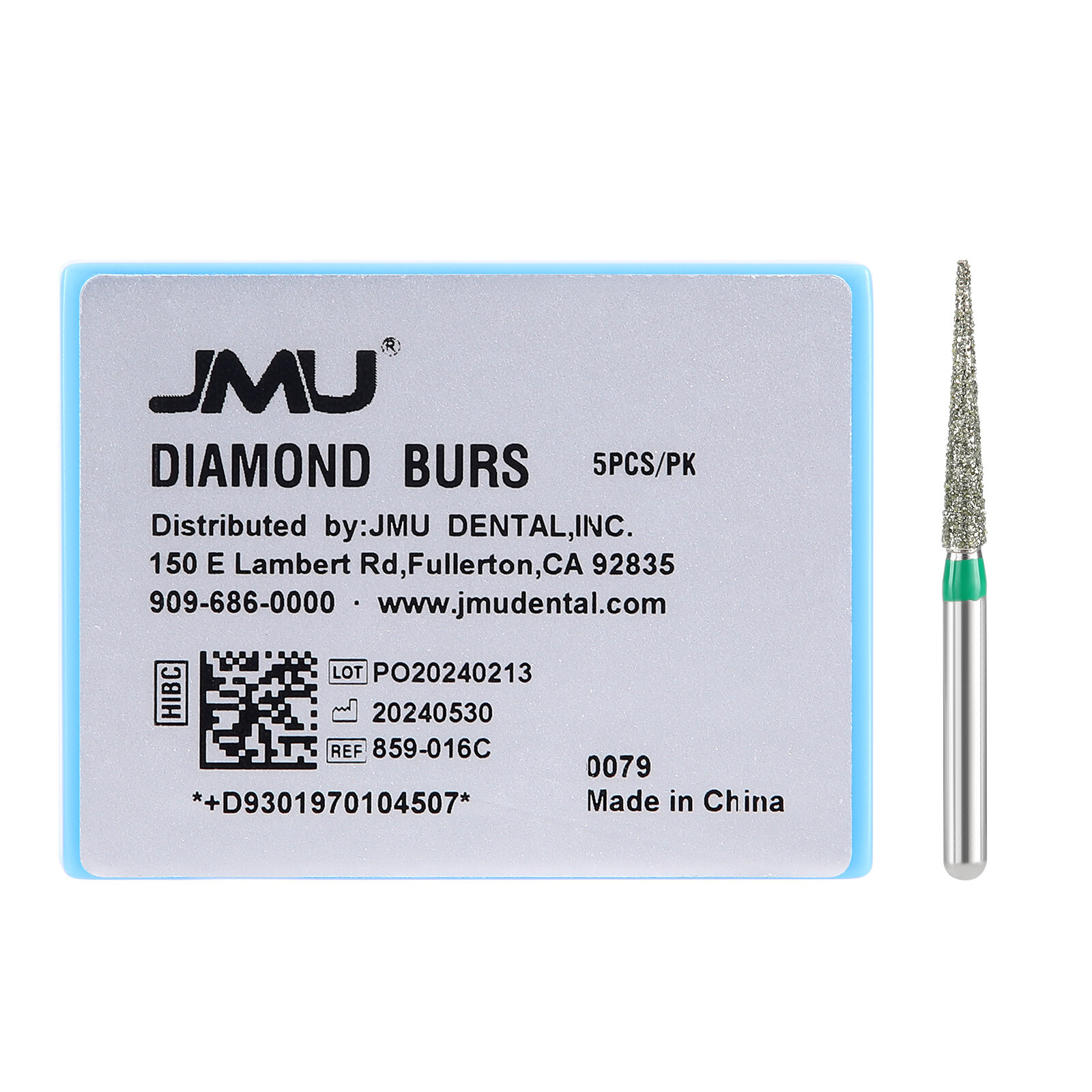Dental Diamond Burs Needle Type FG Medium/Fine/Coarse Grit Friction Grip Burs