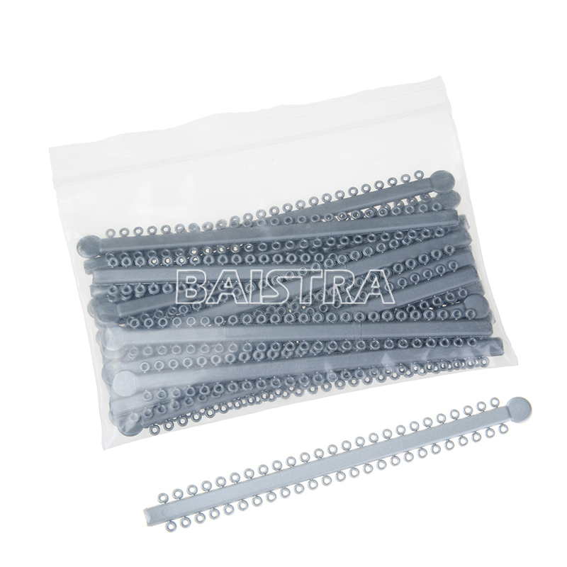 10 Packs Dental Orthodontic Elastic Ligature Ties Gray Latex 1000pcs/Pack