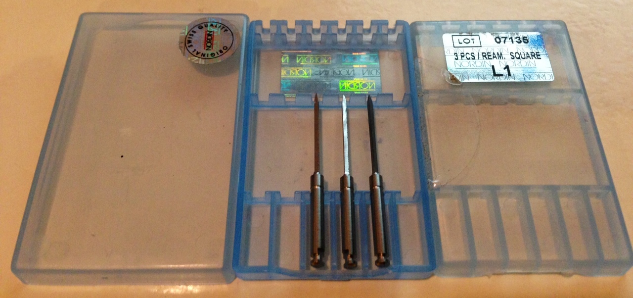 Long Nordin L4 (3 Refill Square Reamers) 32MM – Dental Square Screw Posts L4