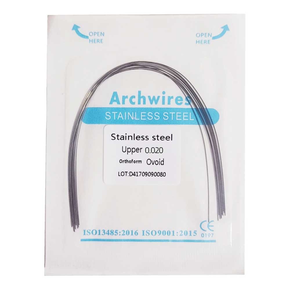 10pcs/pack Dental Orthodontic Stainless Steel Round Arch Wire Ovoid Form