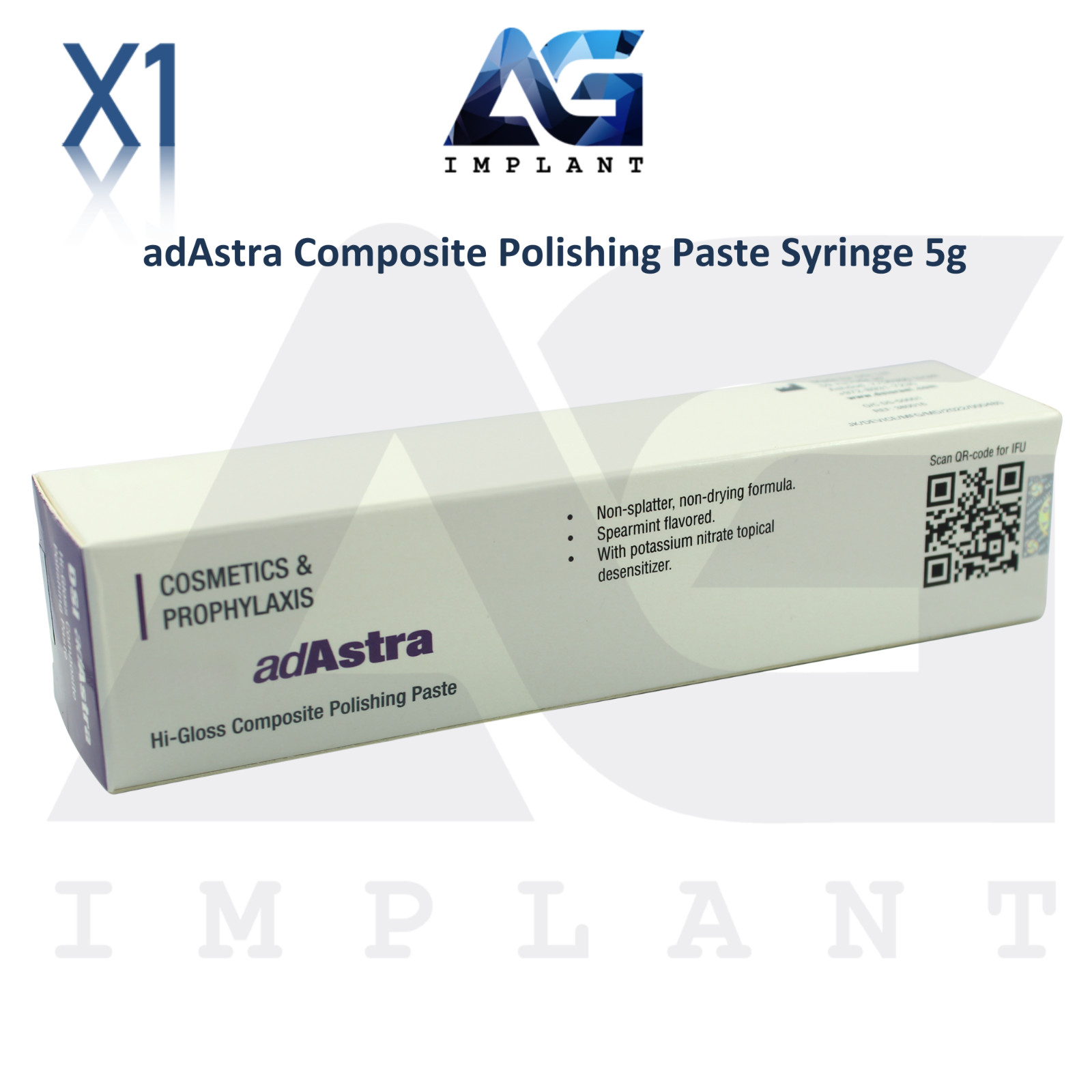 adAstra Hi Gloss Composite Polishing Paste 4g Mint Flavor Dental Restoration
