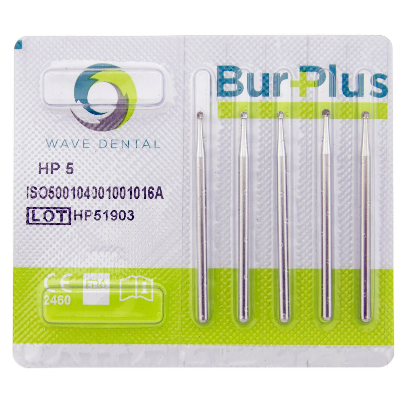 Wave Dental Round Carbide Bur Straight Handpiece Burs 44.5mm HP #1/4 1/2 2 4 6 8