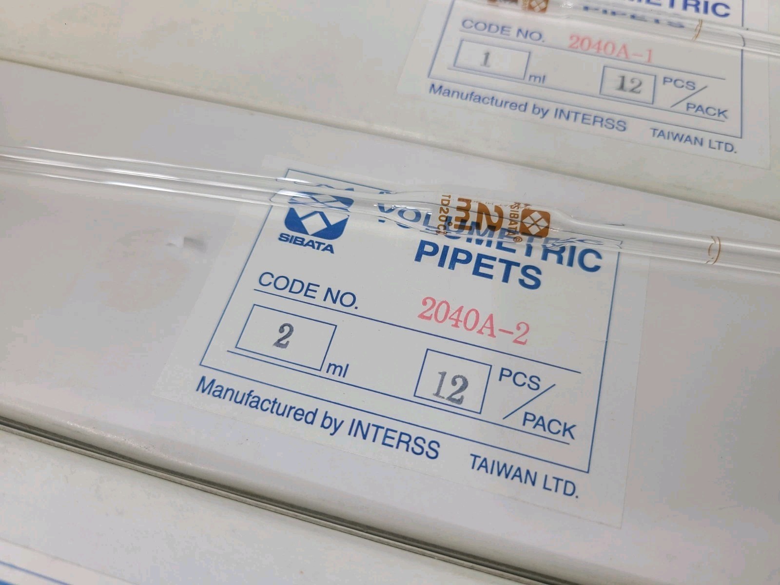 (NEW) SIBATA Volumetric Pipets Mixed Sizes Lot Of 1,2,5 mls