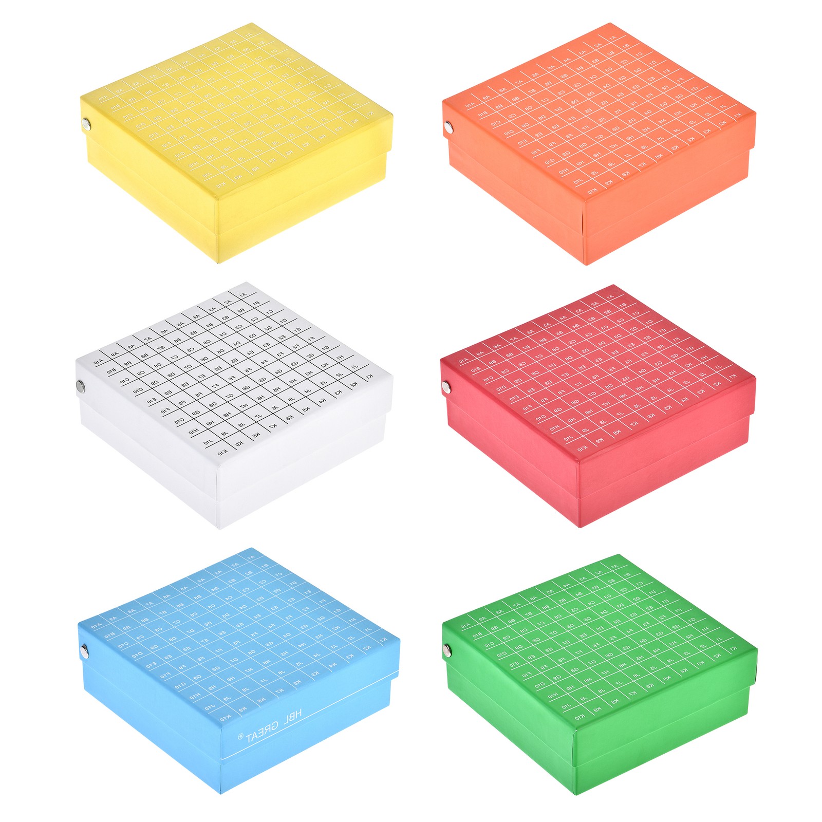 6pack Centrifuge Tube Freezer Storage Box 100 Places Waterproof Cardboard
