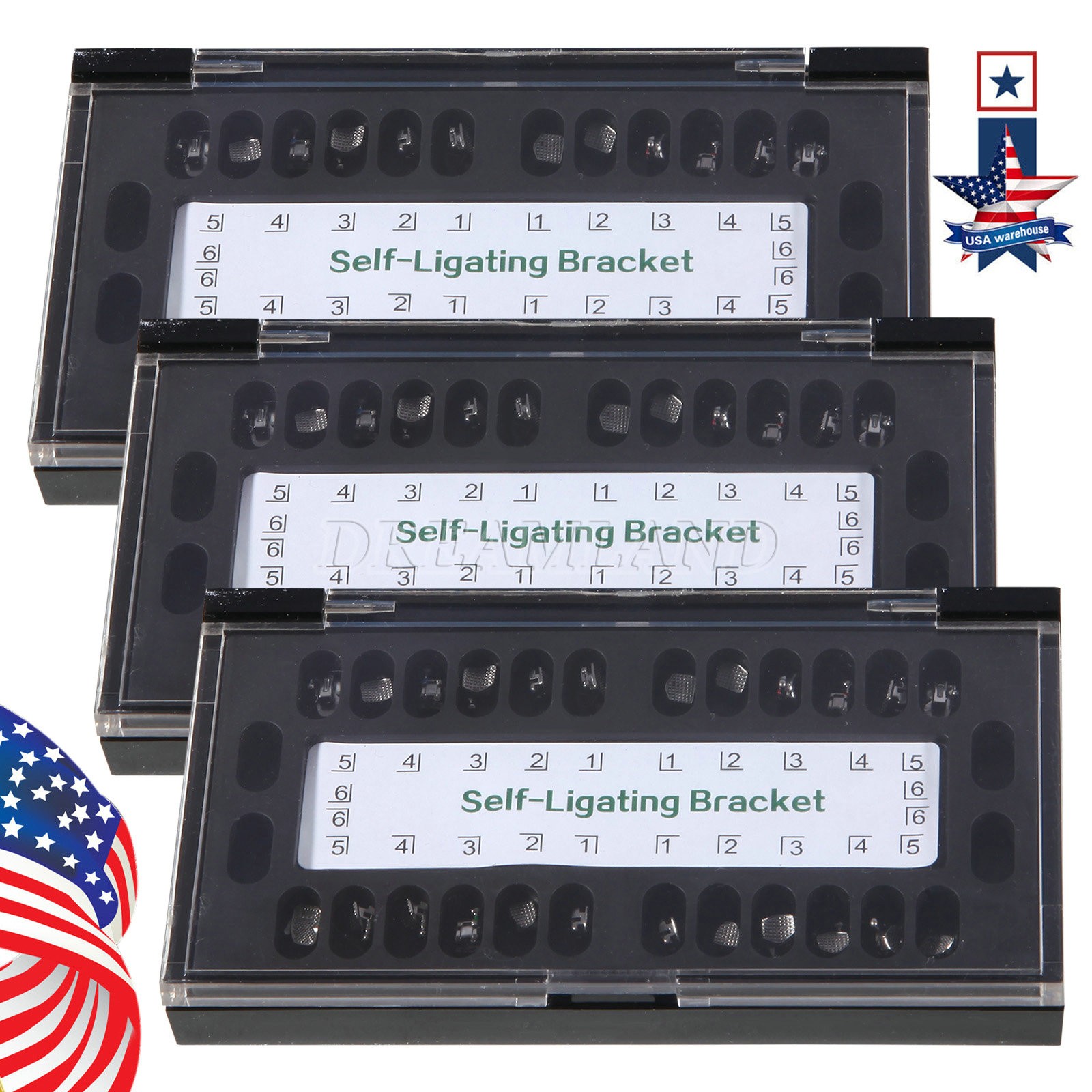 1 Pack Dental Orthodontic Bracket Braces Ceramic MBT 022 with 3-4-5 Hooks